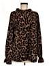Shein 100% Polyester Brown Long Sleeve Blouse Size 12 - photo 1