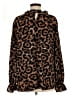 Shein 100% Polyester Brown Long Sleeve Blouse Size 12 - photo 2
