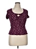 Rewind Burgundy Short Sleeve Top Size XL - photo 1