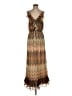 Pure Sugar 100% Polyester Chevron-herringbone Brown Casual Dress Size S (estimated) - photo 1