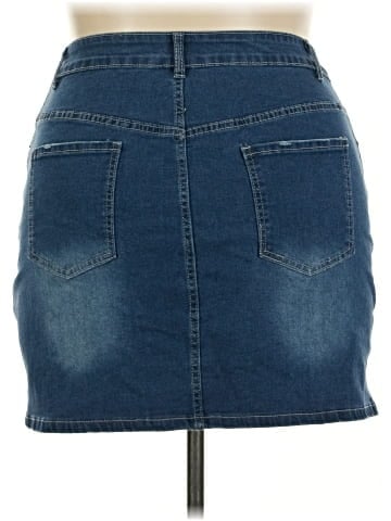 Shein Curve Denim Skirt (view 2)