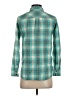 J.Crew Plaid Teal Long Sleeve Button-Down Shirt Size 2 (petite) - photo 2
