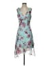 B. Smart Floral Teal Cocktail Dress Size S (estimated) - photo 1