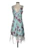 B. Smart Floral Teal Cocktail Dress Size S (estimated) - photo 2