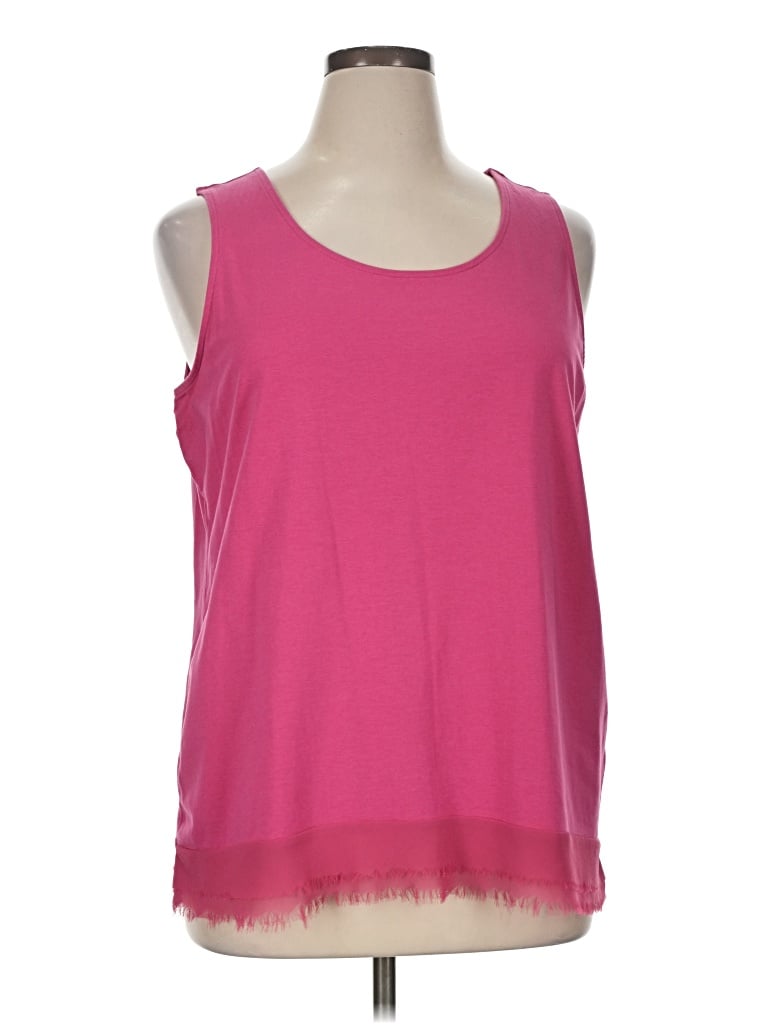 Pre-owned Coldwater Creek Sleeveless T-shirt In Pink