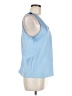 J.Crew 100% Polyester Blue Sleeveless Top Size M - photo 4