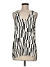 Vince. Graphic Ivory Sleeveless Blouse Size M - photo 1