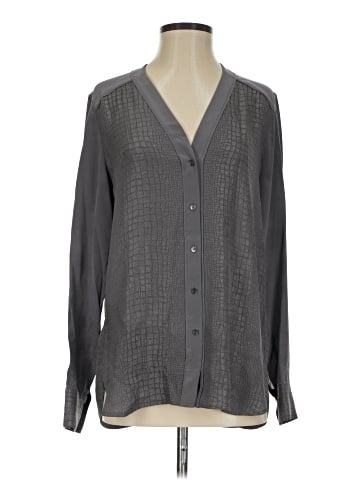 Vince. Long Sleeve Silk Top (view 1)