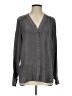 Vince. 100% Silk Gray Long Sleeve Silk Top Size S - photo 1