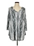 Honeyme 100% Polyester Silver 3/4 Sleeve Blouse Size L - photo 1