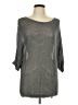 Express 100% Rayon Gray 3/4 Sleeve Top Size L - photo 1