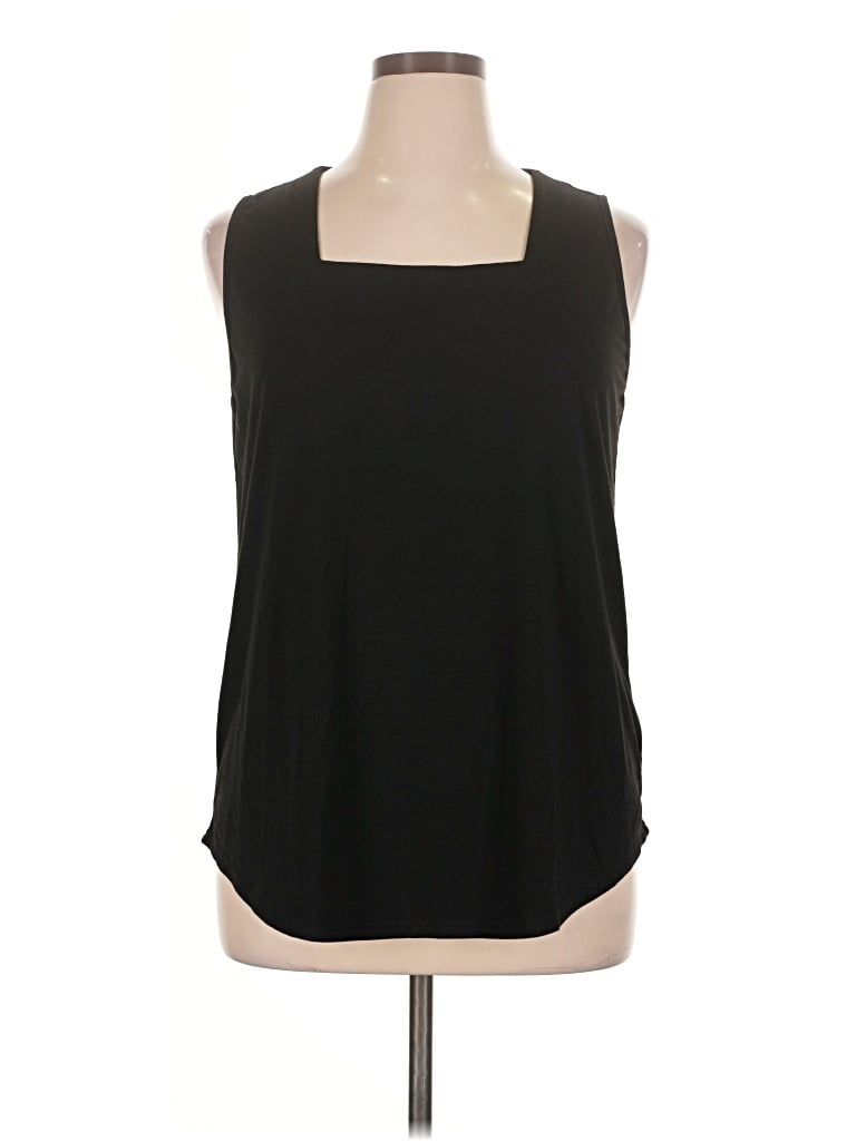 Pre-owned Miholl Sleeveless Top Black Scoop Neck Tops