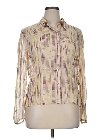 Valerie Stevens Long Sleeve Silk Top (view 1)