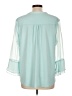 Charter Club 100% Polyester Teal 3/4 Sleeve Blouse Size L - photo 2