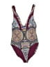 Unbranded Paisley Burgundy One Piece Swimsuit Size S (estimated) - photo 1