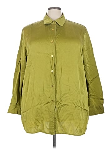 Go By Go Silk 3/4 Sleeve Silk Top (view 1)