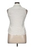 Theory 100% Cotton Ivory Sleeveless Button-Down Shirt Size XL - photo 2