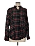 Ann Taylor LOFT Plaid Black Long Sleeve Button-Down Shirt Size M - photo 1