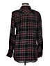 Ann Taylor LOFT Plaid Black Long Sleeve Button-Down Shirt Size M - photo 2