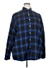Blumin Plaid Blue Long Sleeve Button-Down Shirt Size XXL (estimated) - photo 1
