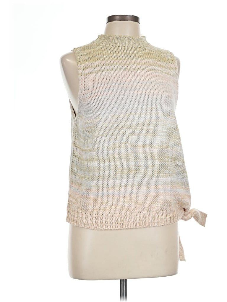 525 America Sleeveless Top Ivory Halter Neckline Tops In Multi