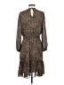 J.Crew 100% Polyester Animal Print Brown Casual Dress Size S - photo 2