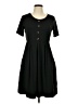Unbranded Solid Black Casual Dress Size L - photo 1