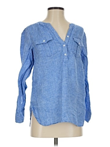 Talbots 3/4 Sleeve Button-Down Shirt (view 1)