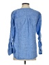 Talbots 100% Linen Blue 3/4 Sleeve Button-Down Shirt Size XS - photo 2