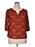 41Hawthorn 100% Polyester Brown 3/4 Sleeve Blouse Size XL (estimated) - photo 1