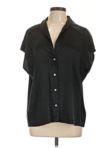 Vince. Short Sleeve Silk Top (view 1)