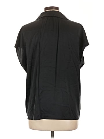 Vince. Short Sleeve Silk Top (view 2)