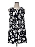 Perceptions Print Black Casual Dress Size XL - photo 1