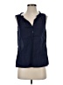 Helmut Lang 100% Cotton Blue Sleeveless Button-Down Shirt Size P (petite) - photo 1