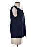 Helmut Lang 100% Cotton Blue Sleeveless Button-Down Shirt Size P (petite) - photo 4