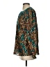 Soft Surroundings Damask Floral Jacquard Paisley Teal Long Sleeve Blouse Size S - photo 5