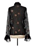 Simon Chang Black Long Sleeve Blouse Size 12 - photo 2
