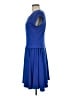 Evolution by Cyrus Solid Blue Casual Dress Size M - photo 5