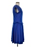Evolution by Cyrus Solid Blue Casual Dress Size M - photo 4