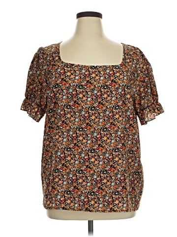 Shein Curve Short Sleeve Blouse (view 1)