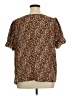 Shein Curve 100% Polyester Brown Short Sleeve Blouse Size 16 Plus (2) - photo 2
