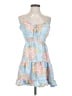 Love Tree Tropical Blue Cocktail Dress Size S - photo 1