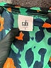 CAbi 100% Polyester Teal Short Sleeve Blouse Size S - photo 7