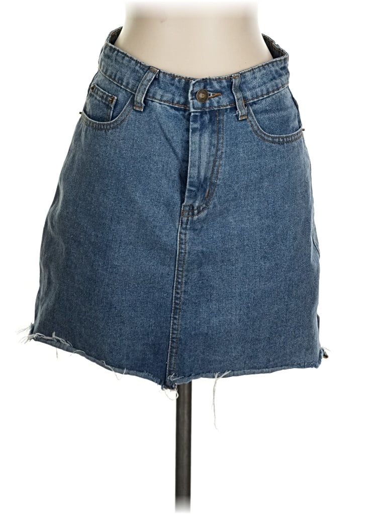 Pre-owned Mi Ami Denim Skirt In Blue