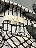 Ann Taylor LOFT Houndstooth Silver Long Sleeve Blouse Size M - photo 7