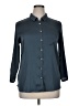Ann Taylor Blue 3/4 Sleeve Button-Down Shirt Size XL - photo 1