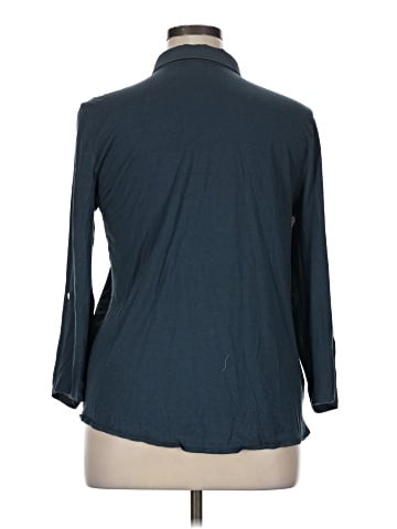 Ann Taylor 3/4 Sleeve Button-Down Shirt (view 2)