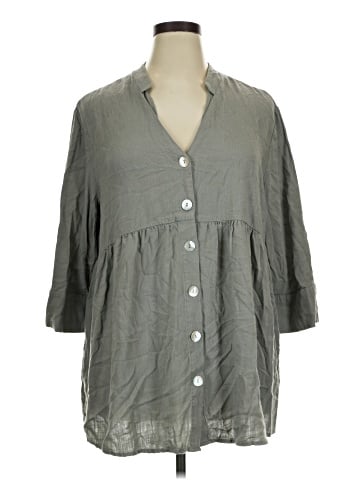 Dex 3/4 Sleeve Button-Down Shirt (view 1)