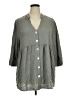 Dex Gray 3/4 Sleeve Button-Down Shirt Size 1X - photo 1