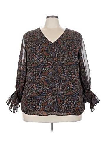 Halogen 3/4 Sleeve Blouse (view 1)